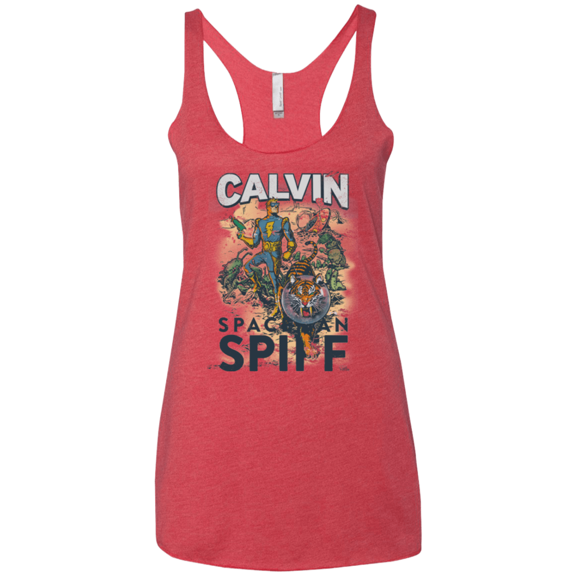 T-Shirts Vintage Red / X-Small Spaceman Spiff Women's Triblend Racerback Tank