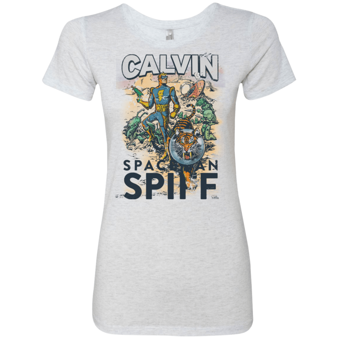 T-Shirts Heather White / Small Spaceman Spiff Women's Triblend T-Shirt
