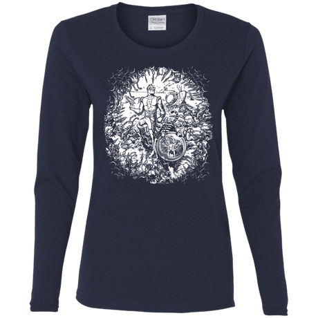 T-Shirts Navy / S Spaceman Women's Long Sleeve T-Shirt