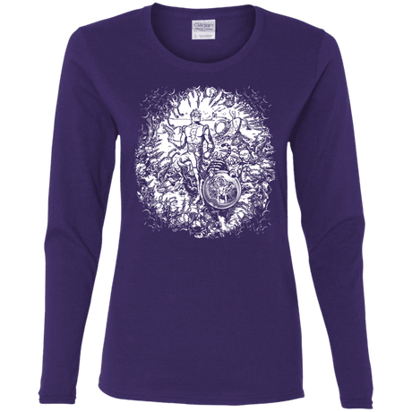 T-Shirts Purple / S Spaceman Women's Long Sleeve T-Shirt