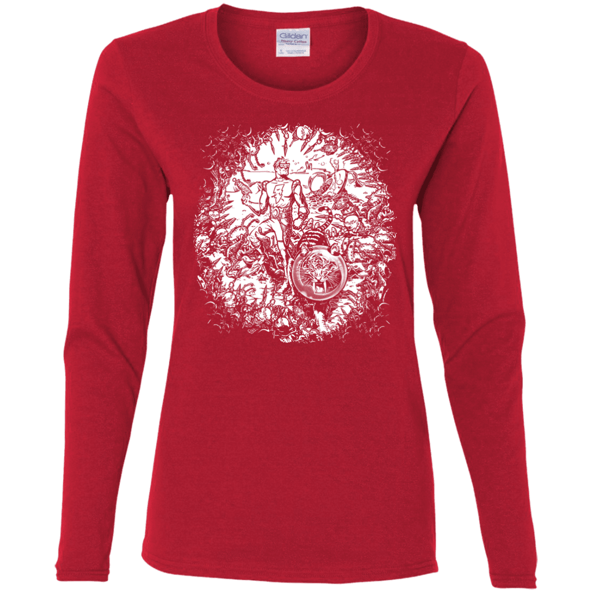 T-Shirts Red / S Spaceman Women's Long Sleeve T-Shirt