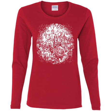 T-Shirts Red / S Spaceman Women's Long Sleeve T-Shirt