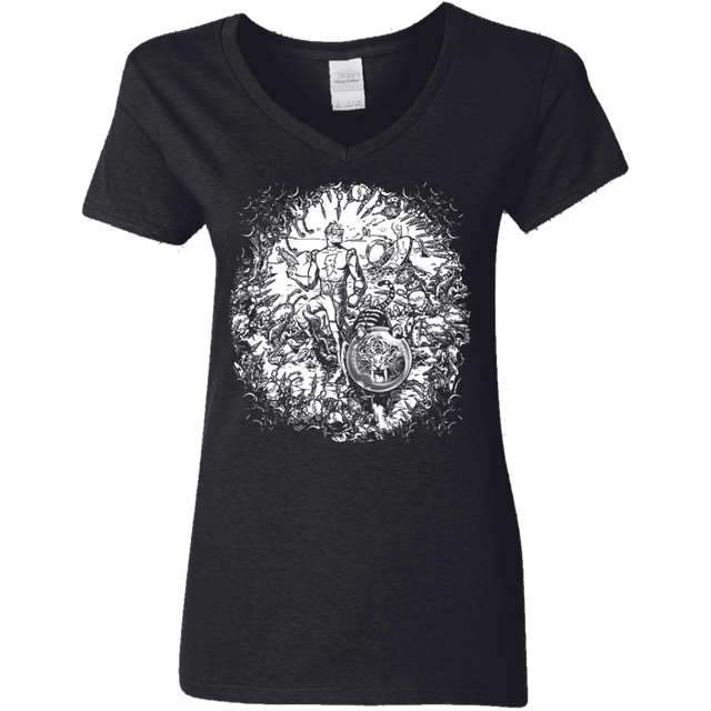 T-Shirts Black / S Spaceman Women's V-Neck T-Shirt