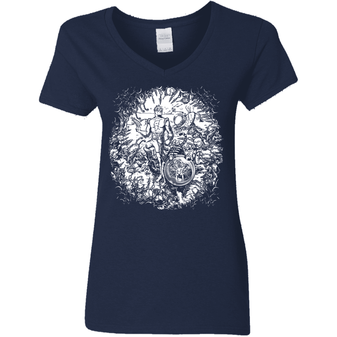 T-Shirts Navy / S Spaceman Women's V-Neck T-Shirt