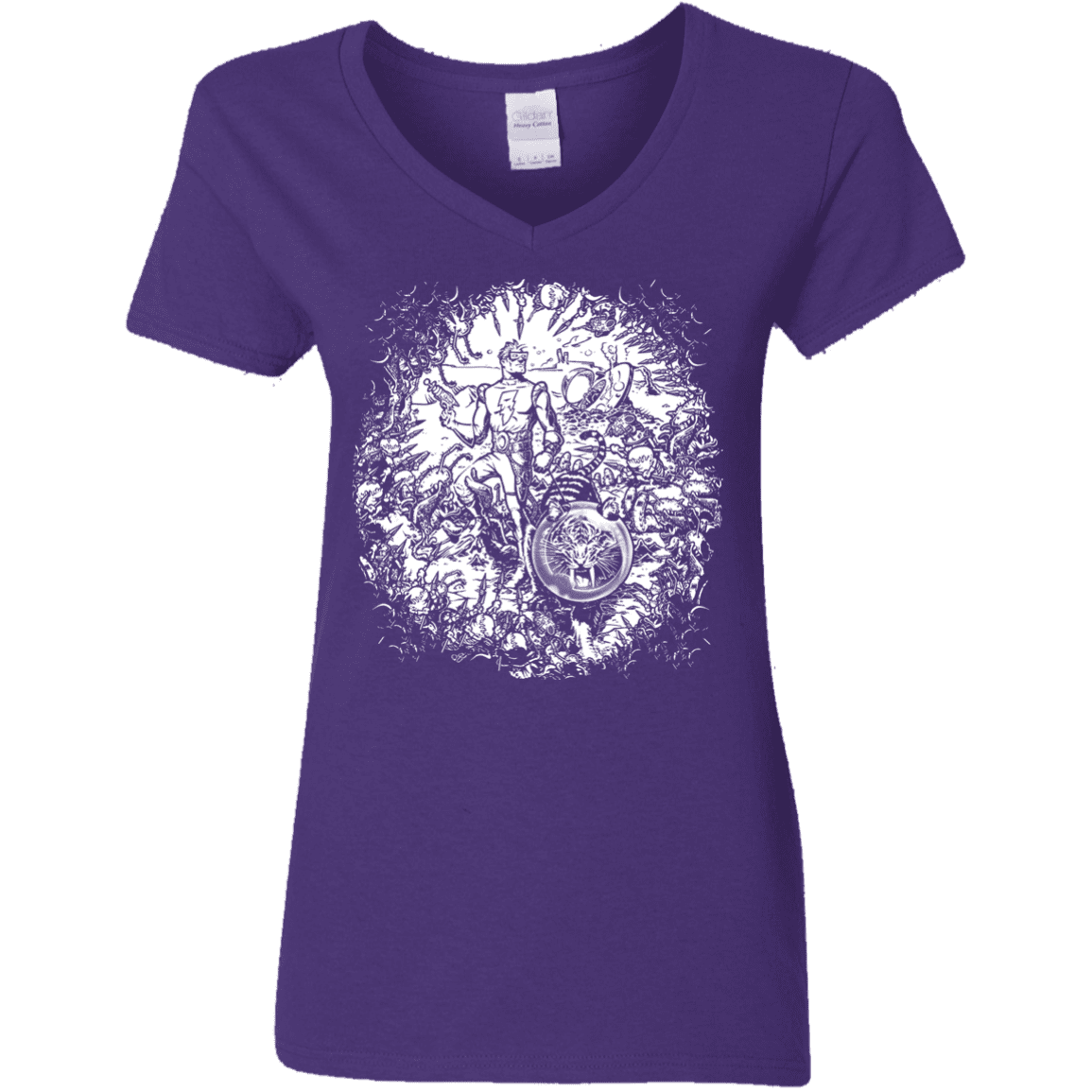 T-Shirts Purple / S Spaceman Women's V-Neck T-Shirt