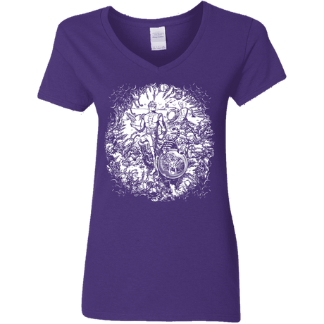 T-Shirts Purple / S Spaceman Women's V-Neck T-Shirt