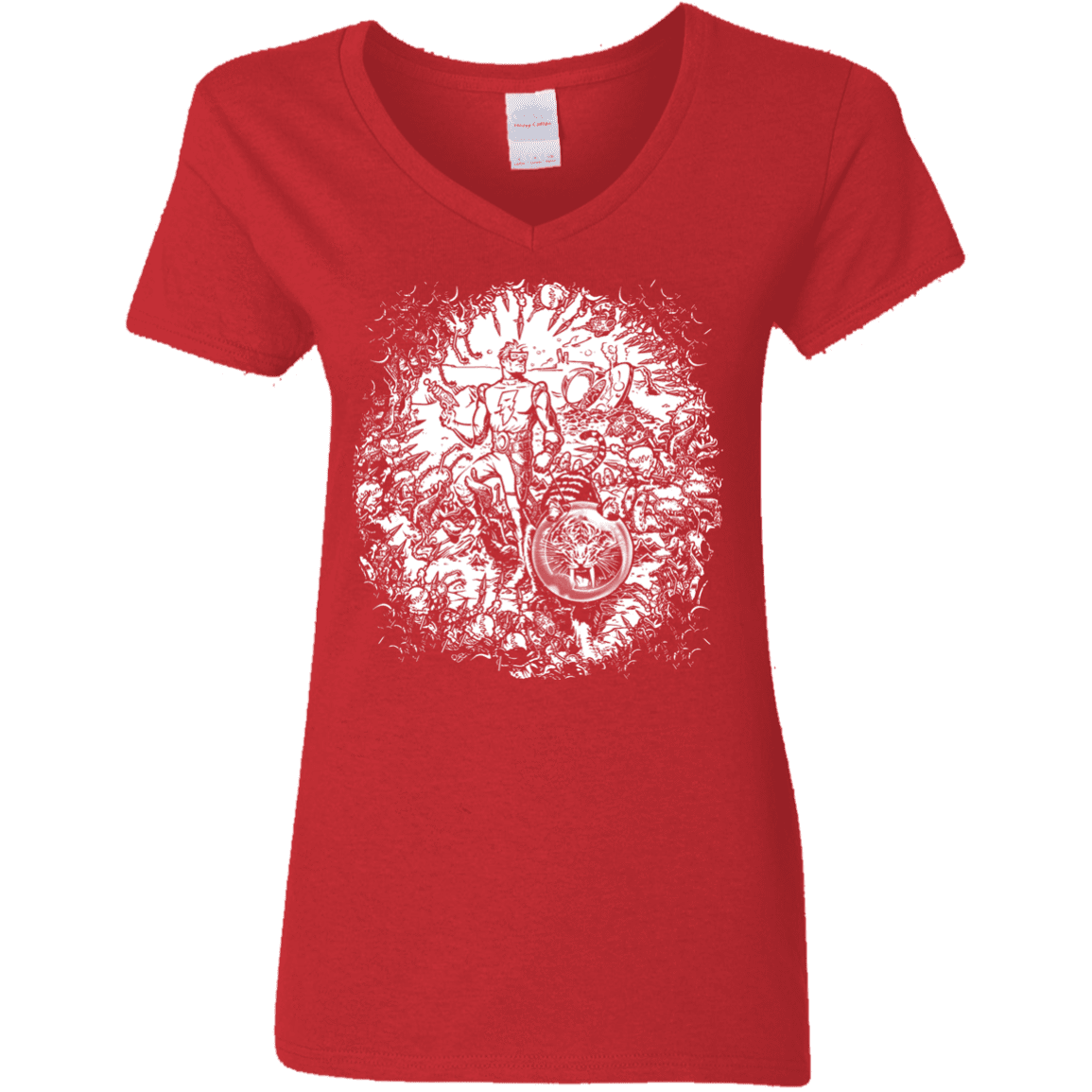 T-Shirts Red / S Spaceman Women's V-Neck T-Shirt