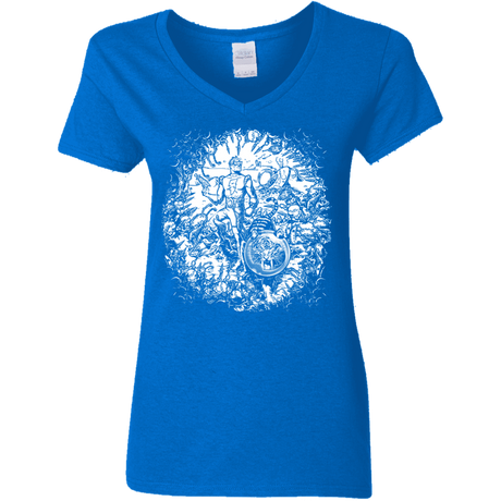 T-Shirts Royal / S Spaceman Women's V-Neck T-Shirt