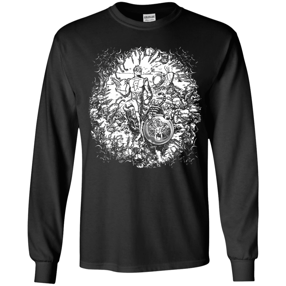 T-Shirts Black / YS Spaceman Youth Long Sleeve T-Shirt