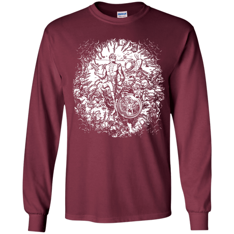 T-Shirts Maroon / YS Spaceman Youth Long Sleeve T-Shirt