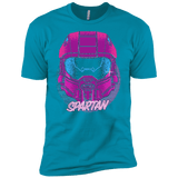 T-Shirts Turquoise / YXS Spartan Helmet 80's Boys Premium T-Shirt
