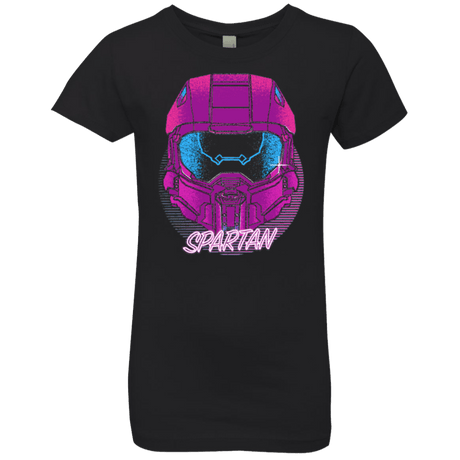 T-Shirts Black / YXS Spartan Helmet 80's Girls Premium T-Shirt