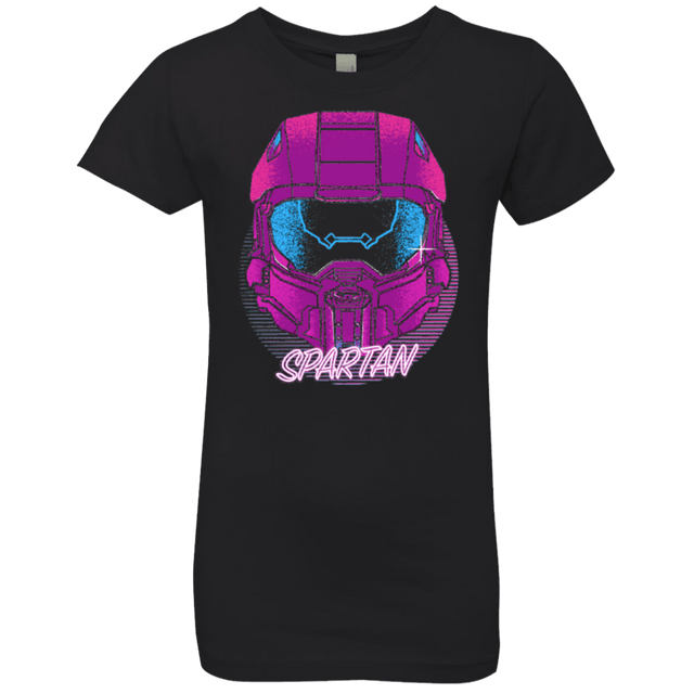 T-Shirts Black / YXS Spartan Helmet 80's Girls Premium T-Shirt