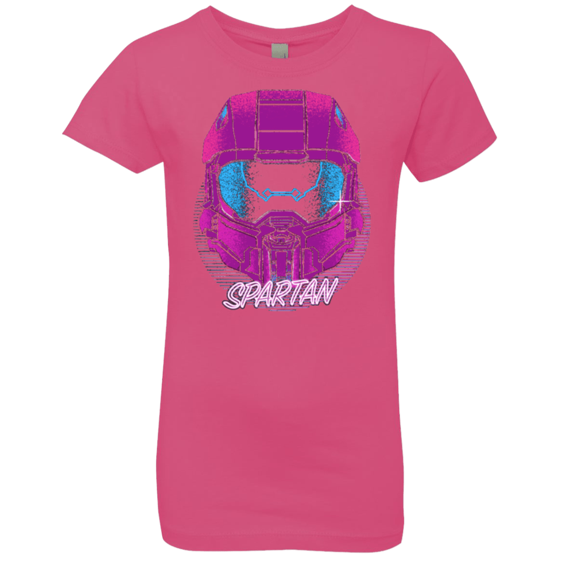 T-Shirts Hot Pink / YXS Spartan Helmet 80's Girls Premium T-Shirt