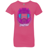 T-Shirts Hot Pink / YXS Spartan Helmet 80's Girls Premium T-Shirt