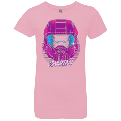 T-Shirts Light Pink / YXS Spartan Helmet 80's Girls Premium T-Shirt