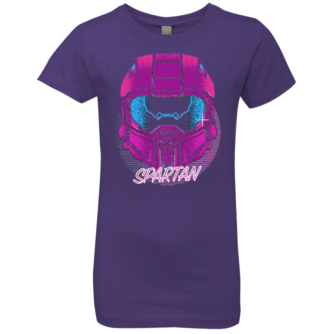 T-Shirts Purple Rush / YXS Spartan Helmet 80's Girls Premium T-Shirt