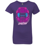 T-Shirts Purple Rush / YXS Spartan Helmet 80's Girls Premium T-Shirt