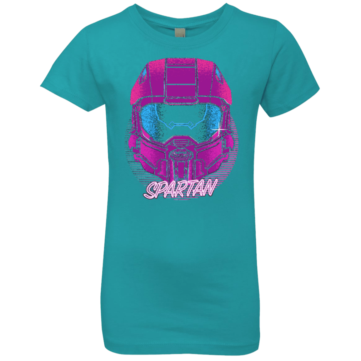 T-Shirts Tahiti Blue / YXS Spartan Helmet 80's Girls Premium T-Shirt