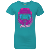T-Shirts Tahiti Blue / YXS Spartan Helmet 80's Girls Premium T-Shirt