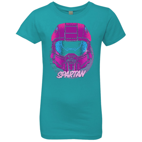 T-Shirts Tahiti Blue / YXS Spartan Helmet 80's Girls Premium T-Shirt