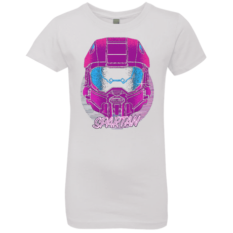 T-Shirts White / YXS Spartan Helmet 80's Girls Premium T-Shirt