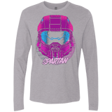 T-Shirts Heather Grey / Small Spartan Helmet 80's Men's Premium Long Sleeve