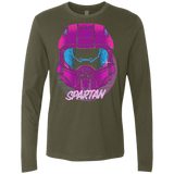 T-Shirts Military Green / Small Spartan Helmet 80's Men's Premium Long Sleeve