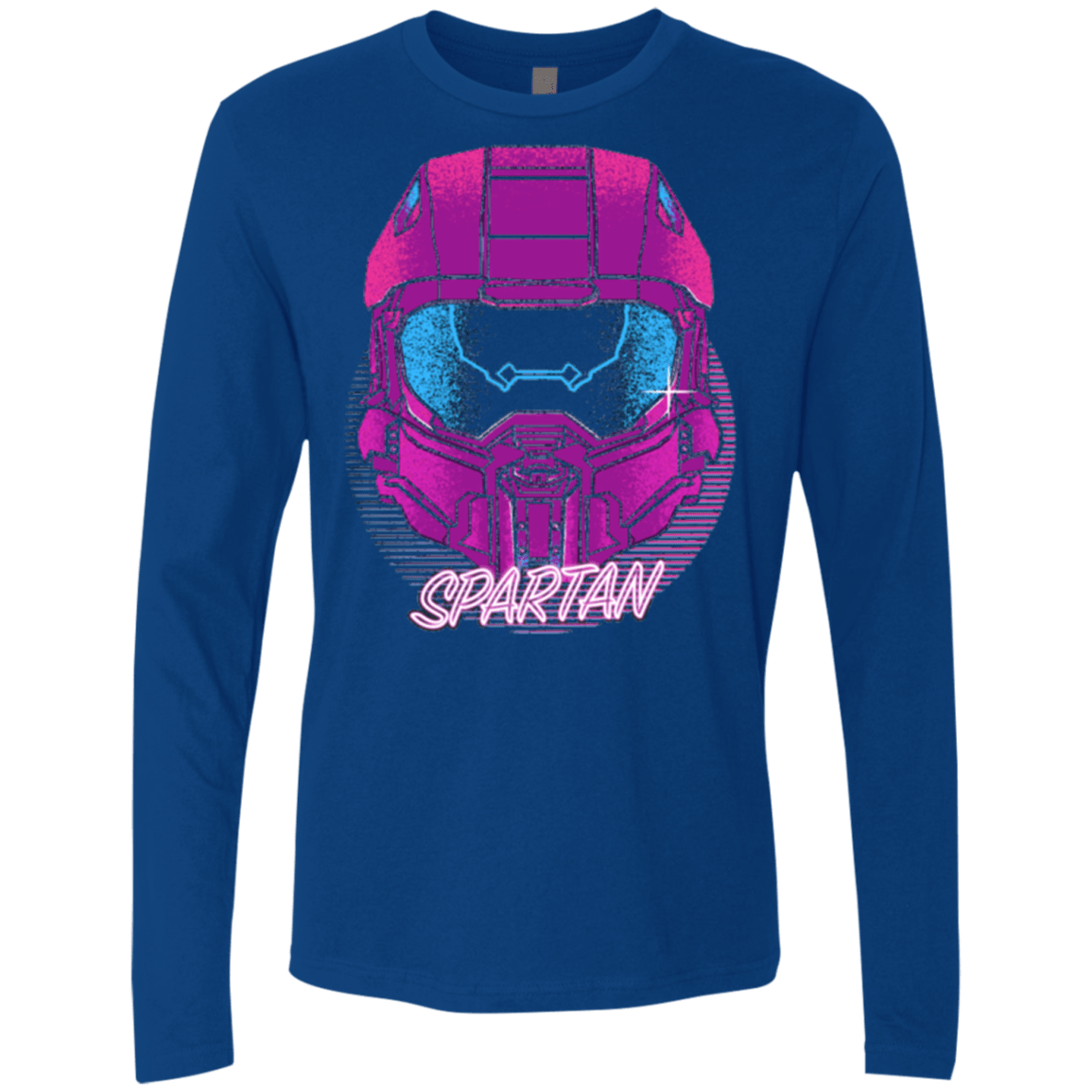 T-Shirts Royal / Small Spartan Helmet 80's Men's Premium Long Sleeve
