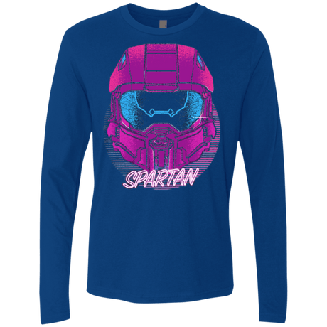 T-Shirts Royal / Small Spartan Helmet 80's Men's Premium Long Sleeve