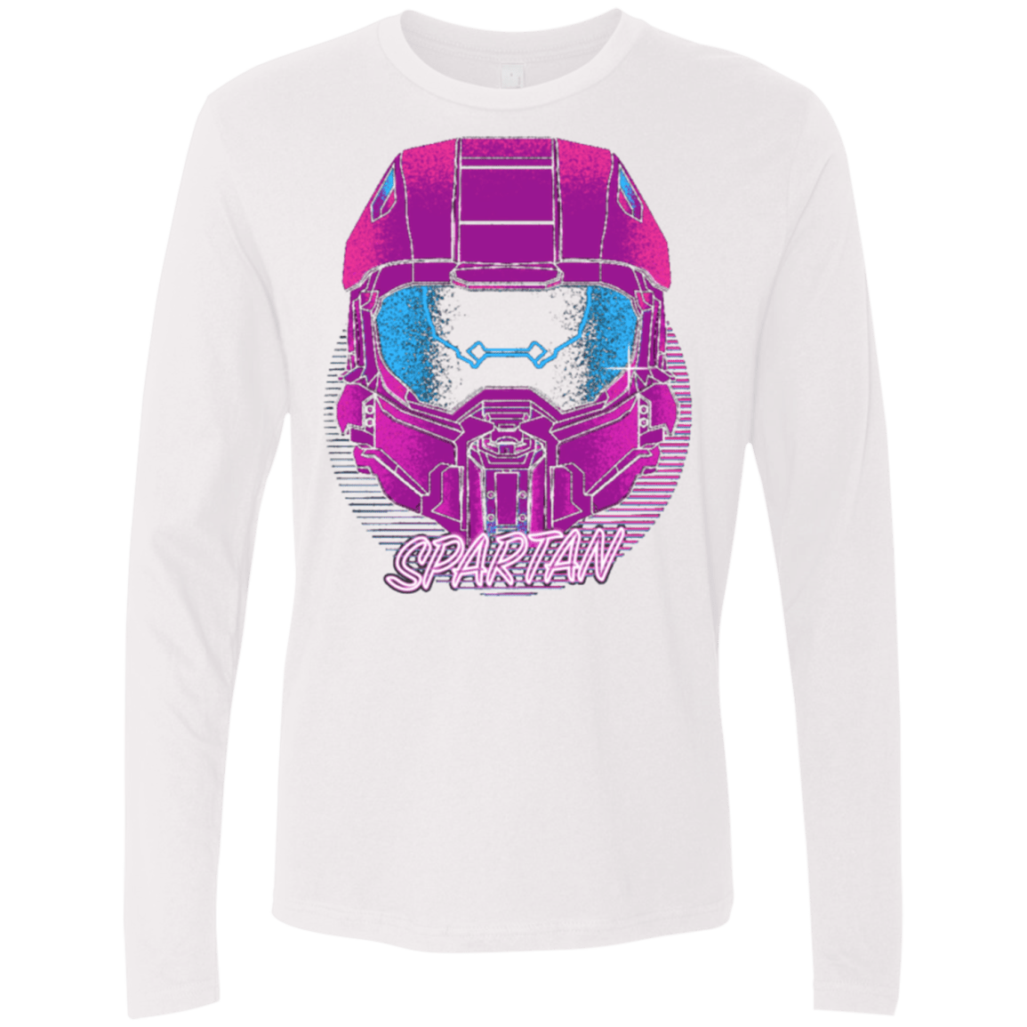 T-Shirts White / Small Spartan Helmet 80's Men's Premium Long Sleeve