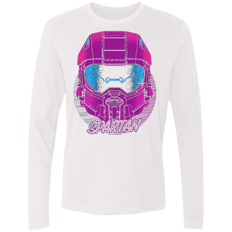 T-Shirts White / Small Spartan Helmet 80's Men's Premium Long Sleeve