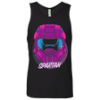 T-Shirts Black / Small Spartan Helmet 80's Men's Premium Tank Top
