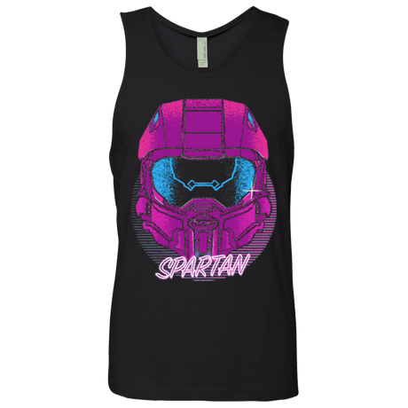 T-Shirts Black / Small Spartan Helmet 80's Men's Premium Tank Top