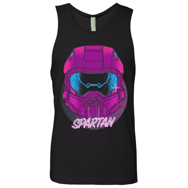 T-Shirts Black / Small Spartan Helmet 80's Men's Premium Tank Top