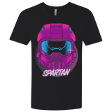 T-Shirts Black / X-Small Spartan Helmet 80's Men's Premium V-Neck