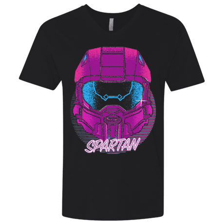 T-Shirts Black / X-Small Spartan Helmet 80's Men's Premium V-Neck