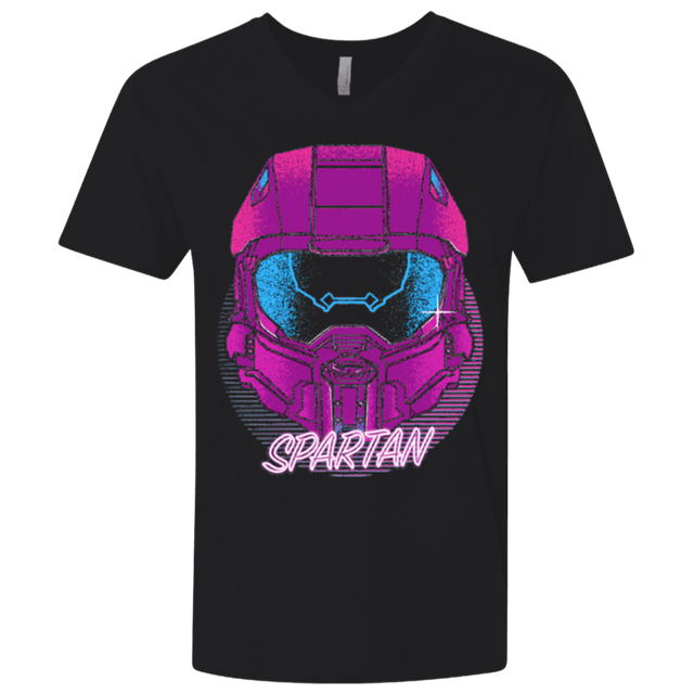 T-Shirts Black / X-Small Spartan Helmet 80's Men's Premium V-Neck