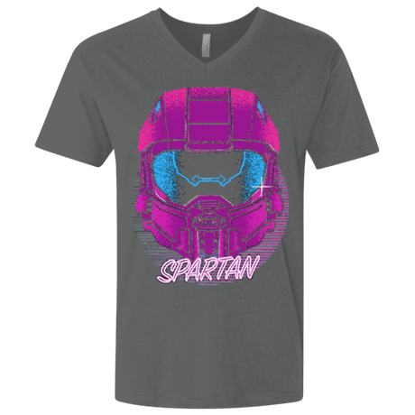 T-Shirts Heavy Metal / X-Small Spartan Helmet 80's Men's Premium V-Neck