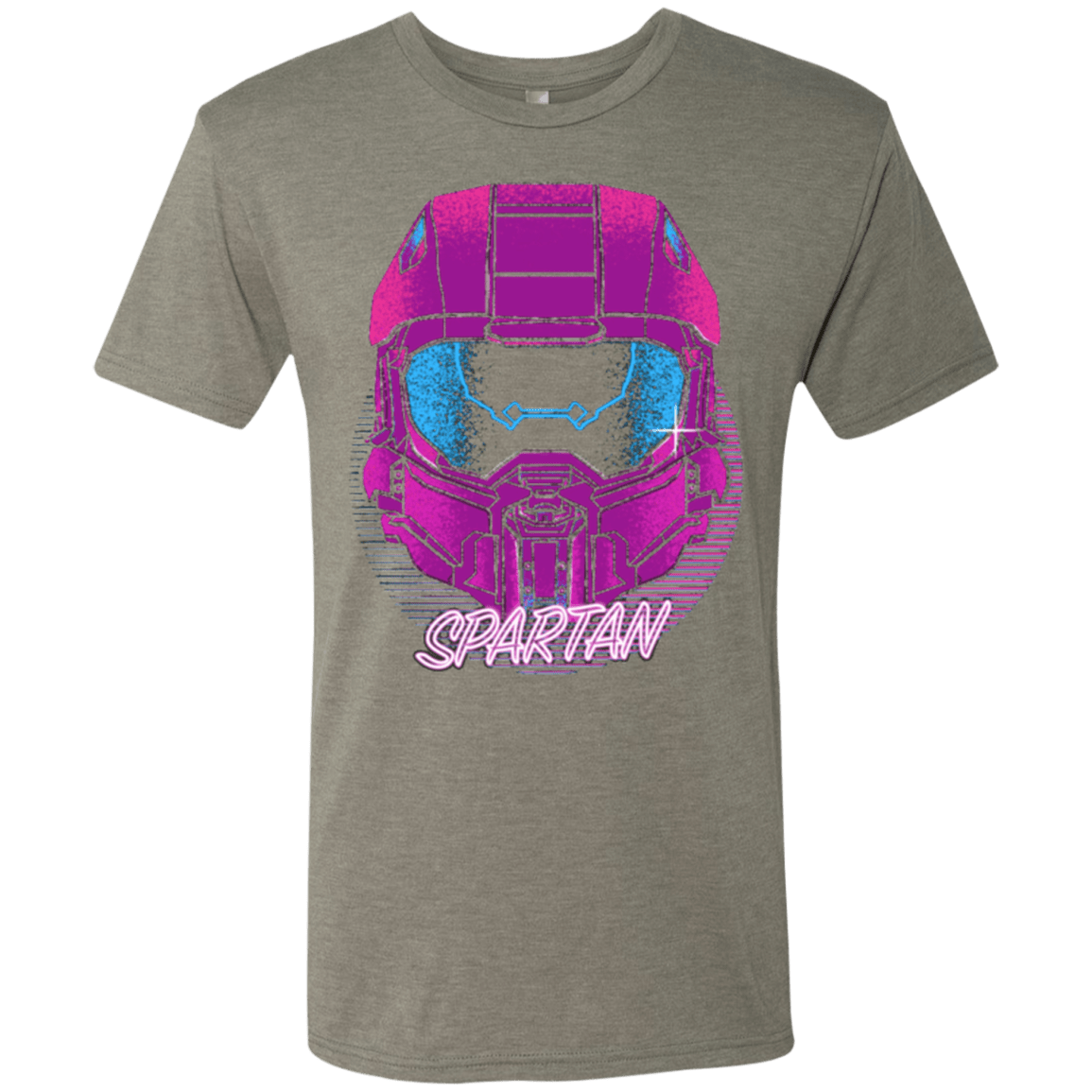 T-Shirts Venetian Grey / Small Spartan Helmet 80's Men's Triblend T-Shirt