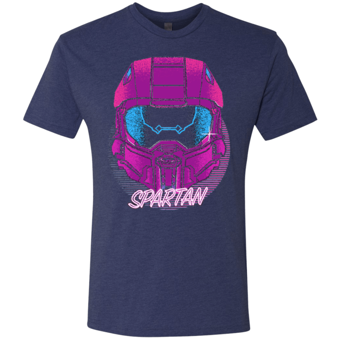 T-Shirts Vintage Navy / Small Spartan Helmet 80's Men's Triblend T-Shirt