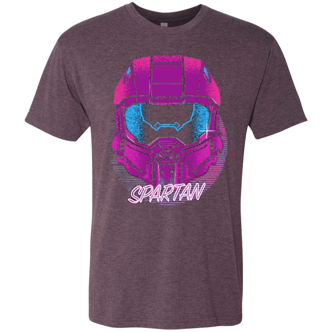 T-Shirts Vintage Purple / Small Spartan Helmet 80's Men's Triblend T-Shirt