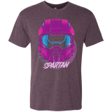 T-Shirts Vintage Purple / Small Spartan Helmet 80's Men's Triblend T-Shirt