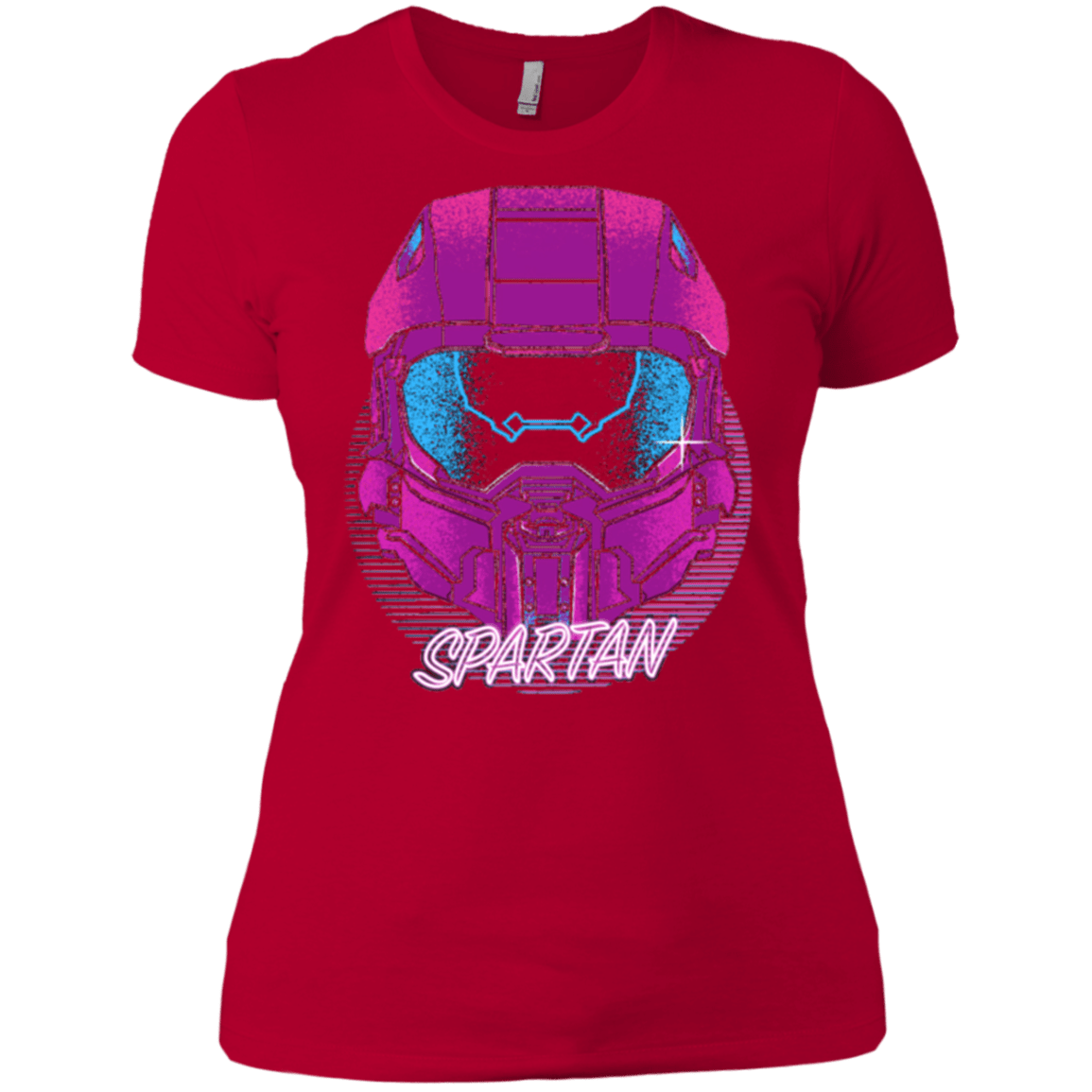 T-Shirts Red / X-Small Spartan Helmet 80's Women's Premium T-Shirt