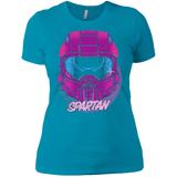 T-Shirts Turquoise / X-Small Spartan Helmet 80's Women's Premium T-Shirt