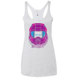 T-Shirts Heather White / X-Small Spartan Helmet 80's Women's Triblend Racerback Tank