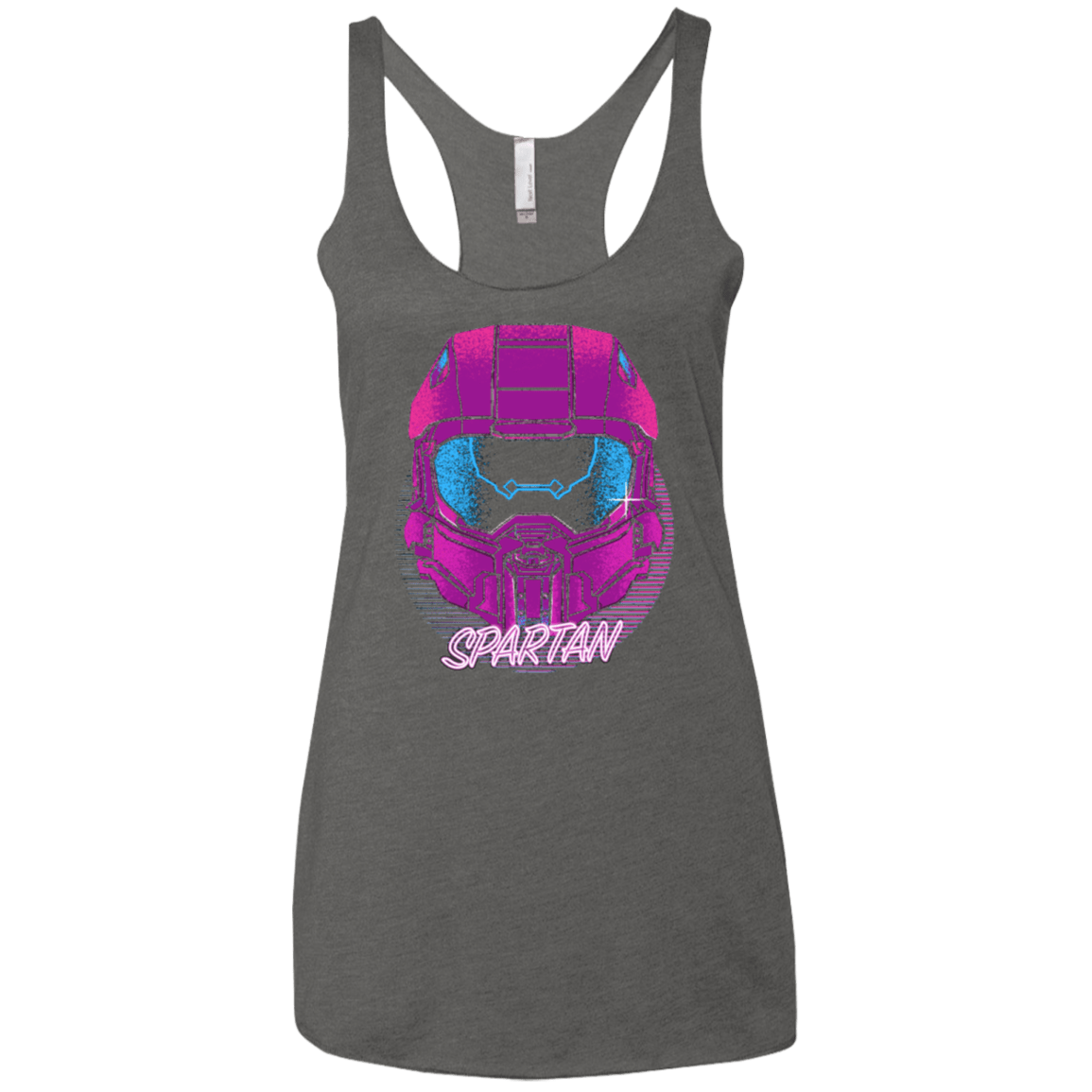T-Shirts Premium Heather / X-Small Spartan Helmet 80's Women's Triblend Racerback Tank