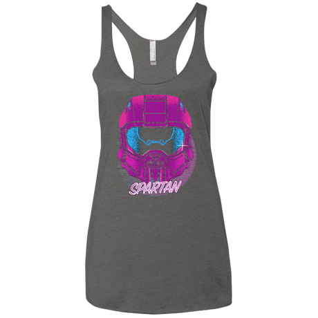 T-Shirts Premium Heather / X-Small Spartan Helmet 80's Women's Triblend Racerback Tank