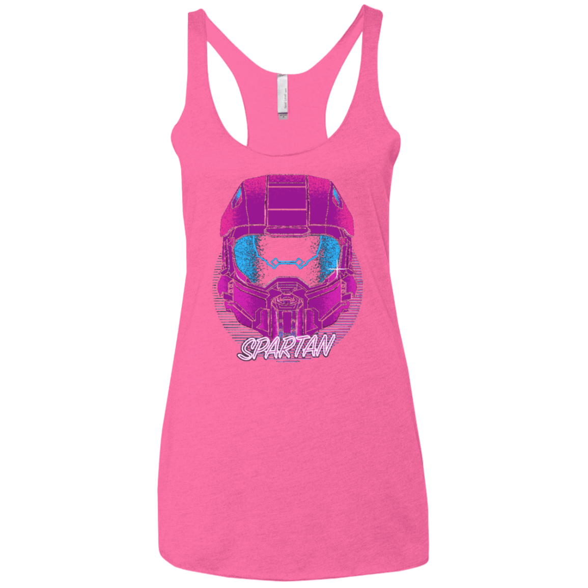 T-Shirts Vintage Pink / X-Small Spartan Helmet 80's Women's Triblend Racerback Tank