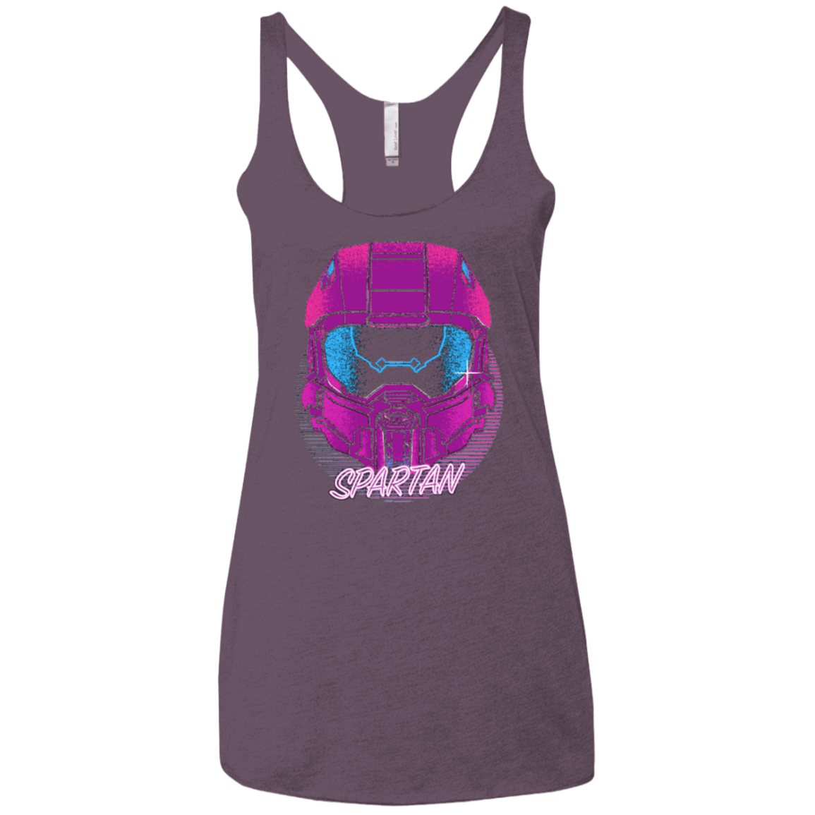 T-Shirts Vintage Purple / X-Small Spartan Helmet 80's Women's Triblend Racerback Tank